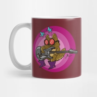 rockstar kitten funny cartoon Mug